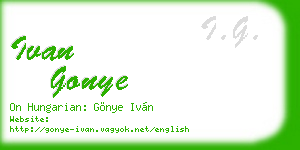 ivan gonye business card