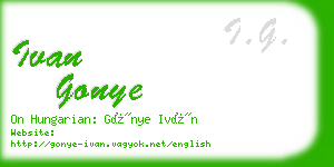 ivan gonye business card